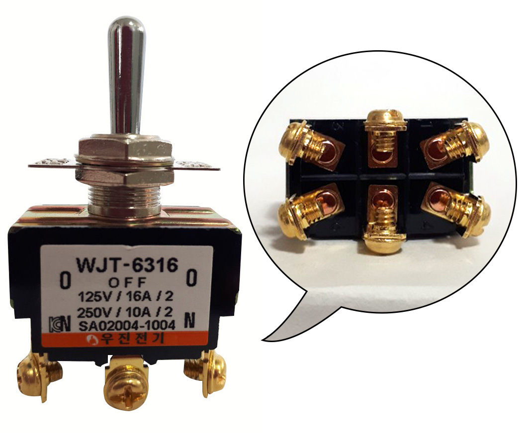 6발토글스위치/3단,볼트타입
