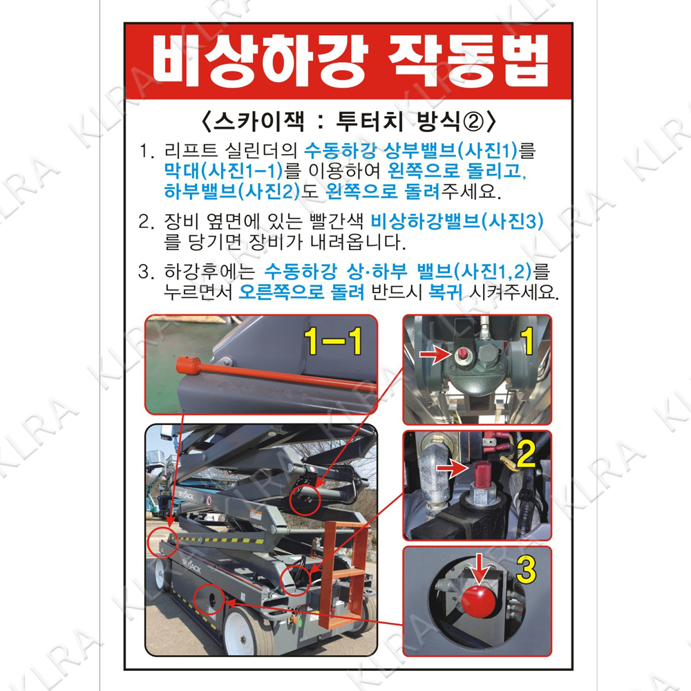 비상하강작동법② 유포지 15cm*21cm